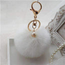 8cm Fluffy Keychain Fur Pom Pom Key Chain Faux Rabbit Hair Trinket For Bag Car Fur Ball Key Ring Golden Chaveiro llaveros-style5-JadeMoghul Inc.