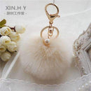 8cm Fluffy Keychain Fur Pom Pom Key Chain Faux Rabbit Hair Trinket For Bag Car Fur Ball Key Ring Golden Chaveiro llaveros-style8-JadeMoghul Inc.