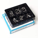 8Pcs/Set Metal Montessori Puzzle Wire IQ Mind Brain Teaser Puzzles Children Adults Interactive Game Reliever Educational Toys AExp