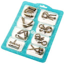 8Pcs/Set Metal Montessori Puzzle Wire IQ Mind Brain Teaser Puzzles Children Adults Interactive Game Reliever Educational Toys AExp