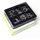 8Pcs/Set Metal Montessori Puzzle Wire IQ Mind Brain Teaser Puzzles Children Adults Interactive Game Reliever Educational Toys AExp