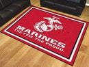 8x10 Rug U.S. Armed Forces Sports U.S. Marines 8'x10' Plush Rug