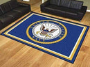 8x10 Rug U.S. Armed Forces Sports  U.S. Navy 8'x10' Plush Rug