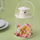 9 1/2" tall Lighthouse centerpiece all metal with an ivory finish-Wedding Cake Accessories-JadeMoghul Inc.