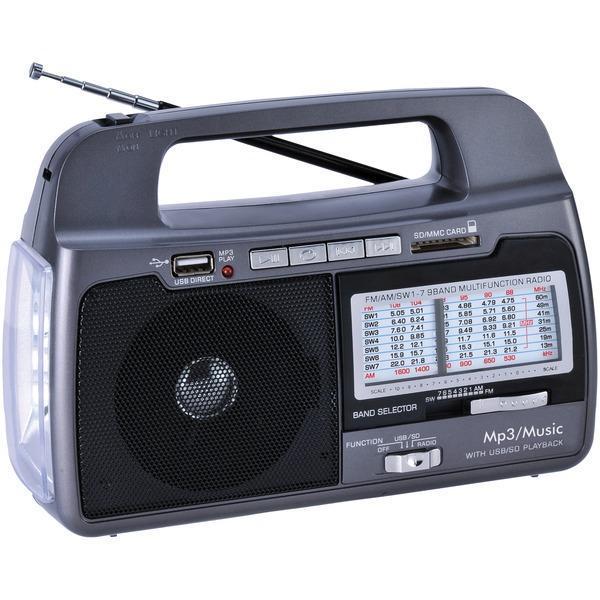 9-Band AM/FM/SW 1-7 Portable Radio-Clocks & Radios-JadeMoghul Inc.