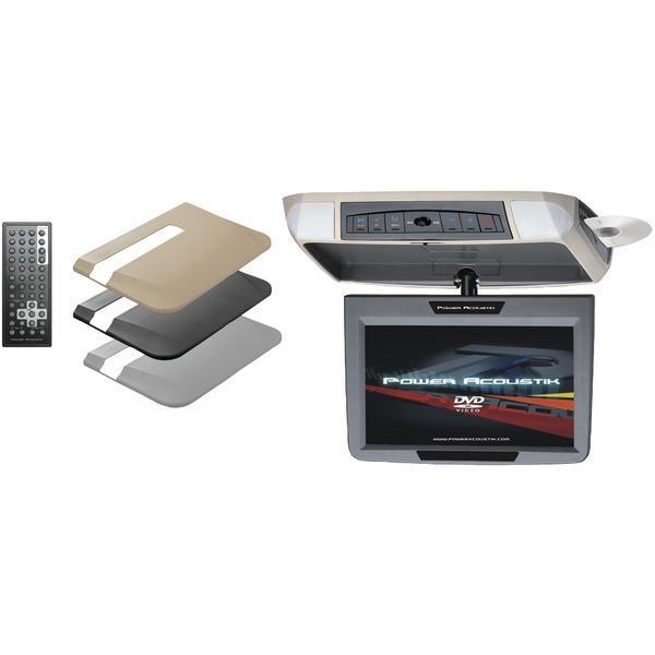 9" Ceiling-Mount Swivel DVD Entertainment System with IR & FM Transmitters & 3 Interchangeable Skins-Overhead & Headrest with DVD-JadeMoghul Inc.