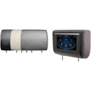 9" LCD Universal Headrest with IR & FM Transmitters & 3 Interchangeable Skins (DVD Player)-Overhead & Headrest with DVD-JadeMoghul Inc.