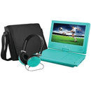 9" Portable DVD Player Bundles (Teal)-DVD Players & Recorders-JadeMoghul Inc.