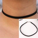 90's Inspired Gothic Lolita Punk Choker Necklace Black Velvet Suede Steampunk Torques Jewelry Statement Colar Christmas Gift-N896-JadeMoghul Inc.