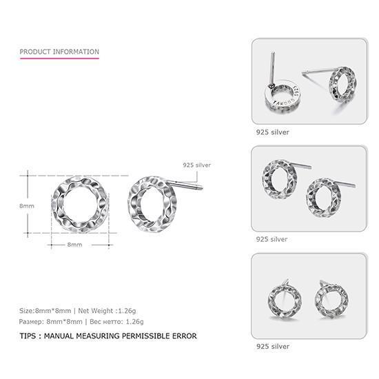 925 Sterling Silver Geometric Stud Earrings for Women-ER0524-2-JadeMoghul Inc.