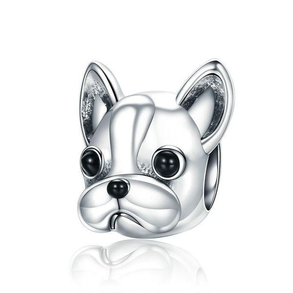 925 Sterling Silver Loyal Partners French BULLDOG Doggy Animal charms Beads fit Women Charm Bracelets Dog DIY Jewelry MEB315--JadeMoghul Inc.
