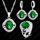 925 Sterling Silver Pendant Ring And Earrings Set-7-JadeMoghul Inc.
