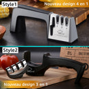 Knife Sharpener 4 in 1 Diamond Coated&Fine Rod Knife Shears and Scissors Sharpening stone System Stainless Steel Blades