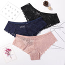3 Pcs Panties for Woman Underwear Sexy Lace Breathable Soft Lingerie Female Briefs Panty Sexy Transparent Women&