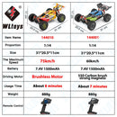 WLtoys 144010 144001 75KM/H 2.4G RC Car Brushless 4WD Electric High Speed Off-Road Remote Control Drift Toys for Children Racing