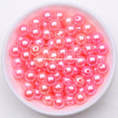 Acrylic Imitation Pearl Round Ball Spacer Beads 4 6 8 10 12MM Pick Size For Jewelry Making