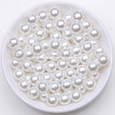 Acrylic Imitation Pearl Round Ball Spacer Beads 4 6 8 10 12MM Pick Size For Jewelry Making