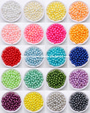 Acrylic Imitation Pearl Round Ball Spacer Beads 4 6 8 10 12MM Pick Size For Jewelry Making