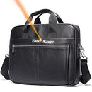WESTAL Men's Bag Genuine Leather Men Briefcase for Laptop 14 Messenger Men's Leather Bag Business Portfolio for Document A4 7022