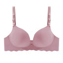 Women Seamless Bra Sexy Push Up Bralette Underwear Wireless Female Lingerie Fashion Letter Pattern Bras Three Quarters(3/4 Cup)