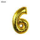 Black Gold Happy Birthday Banner Balloons Helium Number Foil Balloon for Baby Boy Kids Adult 18 30 Birthday Party Decorations
