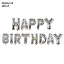 Black Gold Happy Birthday Banner Balloons Helium Number Foil Balloon for Baby Boy Kids Adult 18 30 Birthday Party Decorations