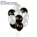 Black Gold Happy Birthday Banner Balloons Helium Number Foil Balloon for Baby Boy Kids Adult 18 30 Birthday Party Decorations