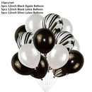 Black Gold Happy Birthday Banner Balloons Helium Number Foil Balloon for Baby Boy Kids Adult 18 30 Birthday Party Decorations