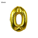Black Gold Happy Birthday Banner Balloons Helium Number Foil Balloon for Baby Boy Kids Adult 18 30 Birthday Party Decorations