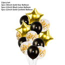 Black Gold Happy Birthday Banner Balloons Helium Number Foil Balloon for Baby Boy Kids Adult 18 30 Birthday Party Decorations