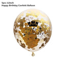 Black Gold Happy Birthday Banner Balloons Helium Number Foil Balloon for Baby Boy Kids Adult 18 30 Birthday Party Decorations