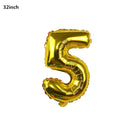 Black Gold Happy Birthday Banner Balloons Helium Number Foil Balloon for Baby Boy Kids Adult 18 30 Birthday Party Decorations