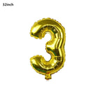 Black Gold Happy Birthday Banner Balloons Helium Number Foil Balloon for Baby Boy Kids Adult 18 30 Birthday Party Decorations