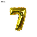 Black Gold Happy Birthday Banner Balloons Helium Number Foil Balloon for Baby Boy Kids Adult 18 30 Birthday Party Decorations