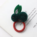 Cute animal hair ball rabbit hair ring girls rubber band elastic hair bands Korean headwear children hair Accessories ornaments