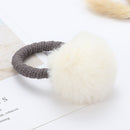 Cute animal hair ball rabbit hair ring girls rubber band elastic hair bands Korean headwear children hair Accessories ornaments
