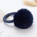 Cute animal hair ball rabbit hair ring girls rubber band elastic hair bands Korean headwear children hair Accessories ornaments