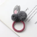 Cute animal hair ball rabbit hair ring girls rubber band elastic hair bands Korean headwear children hair Accessories ornaments
