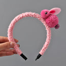 Cute animal hair ball rabbit hair ring girls rubber band elastic hair bands Korean headwear children hair Accessories ornaments