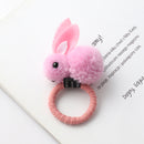 Cute animal hair ball rabbit hair ring girls rubber band elastic hair bands Korean headwear children hair Accessories ornaments