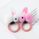 Cute animal hair ball rabbit hair ring girls rubber band elastic hair bands Korean headwear children hair Accessories ornaments