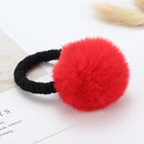 Cute animal hair ball rabbit hair ring girls rubber band elastic hair bands Korean headwear children hair Accessories ornaments