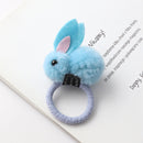 Cute animal hair ball rabbit hair ring girls rubber band elastic hair bands Korean headwear children hair Accessories ornaments