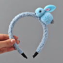 Cute animal hair ball rabbit hair ring girls rubber band elastic hair bands Korean headwear children hair Accessories ornaments