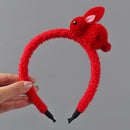 Cute animal hair ball rabbit hair ring girls rubber band elastic hair bands Korean headwear children hair Accessories ornaments
