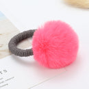Cute animal hair ball rabbit hair ring girls rubber band elastic hair bands Korean headwear children hair Accessories ornaments