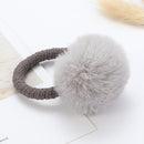 Cute animal hair ball rabbit hair ring girls rubber band elastic hair bands Korean headwear children hair Accessories ornaments