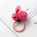 Cute animal hair ball rabbit hair ring girls rubber band elastic hair bands Korean headwear children hair Accessories ornaments