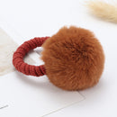 Cute animal hair ball rabbit hair ring girls rubber band elastic hair bands Korean headwear children hair Accessories ornaments