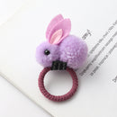 Cute animal hair ball rabbit hair ring girls rubber band elastic hair bands Korean headwear children hair Accessories ornaments